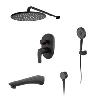 Душевая система встраиваемая Koer KB-64008-05 KR3477 чёрная